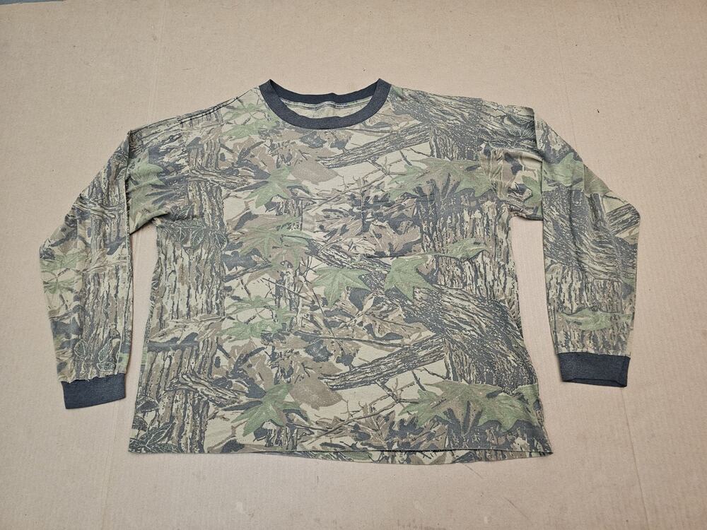 Vintage Realtree Camo Camouflage Long Sleeve Large T-Shirt Hunting